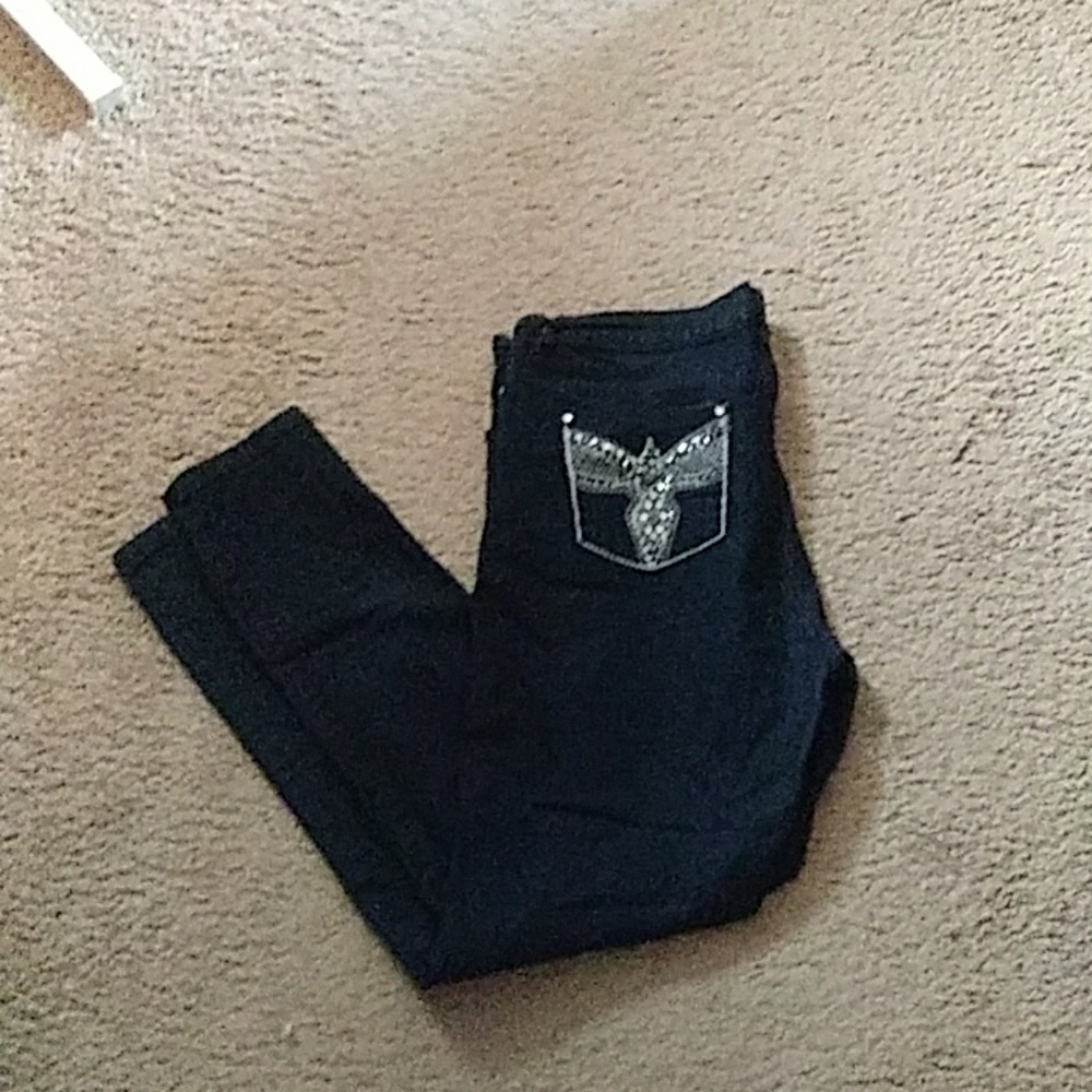 Dark blue jeans